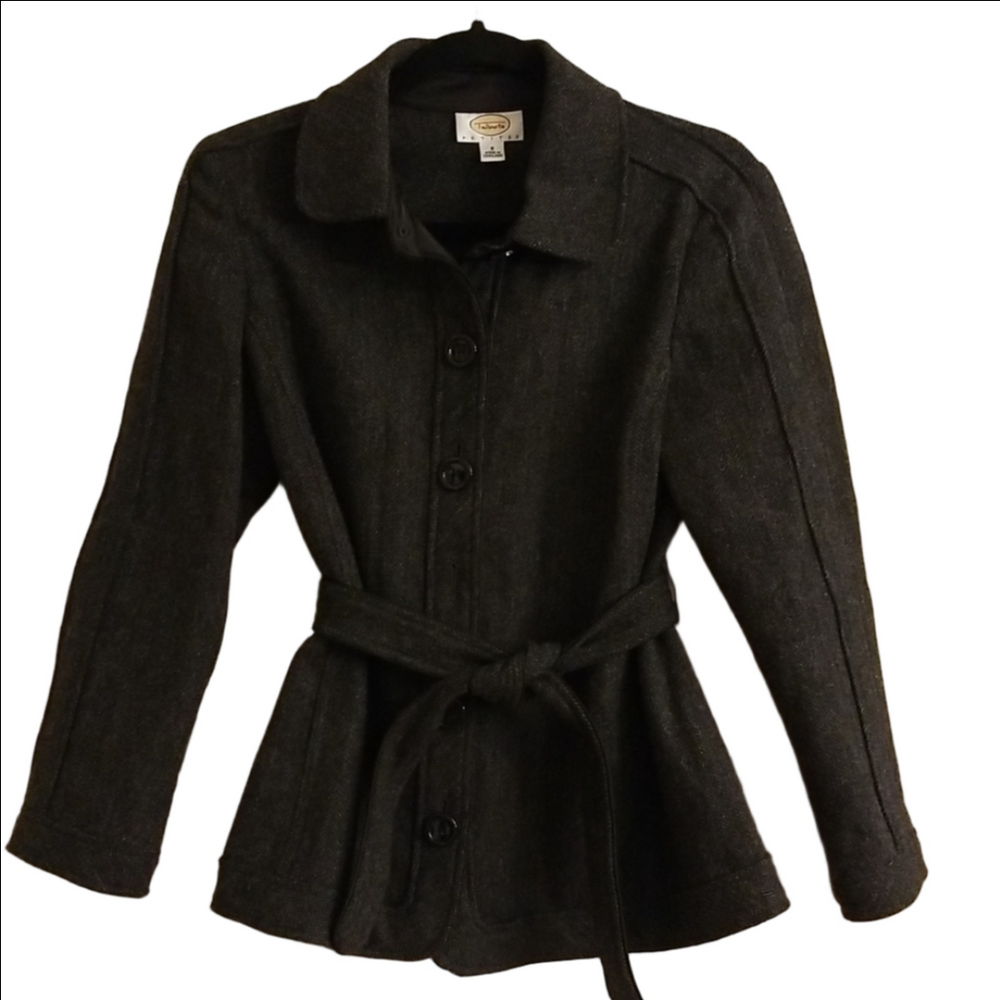 Awesome Talbots wool charcoal jacket